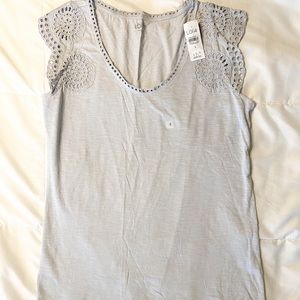 NWT Ann Taylor LOFT grey sleeveless top size small